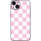 Pink and White Checkerboard iPhone 14 Skin