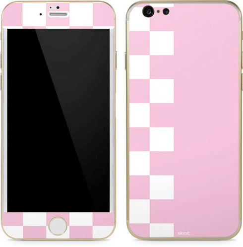 Pink and White Checkerboard iPhone 6/6s Skin