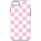 Pink and White Checkerboard iPhone 7 Pro Case