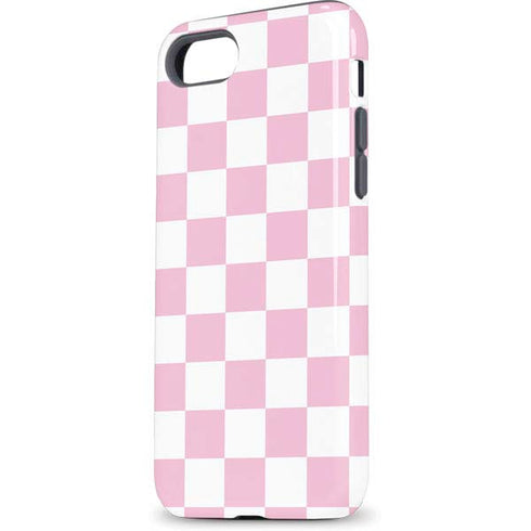 Pink and White Checkerboard iPhone 7 Pro Case