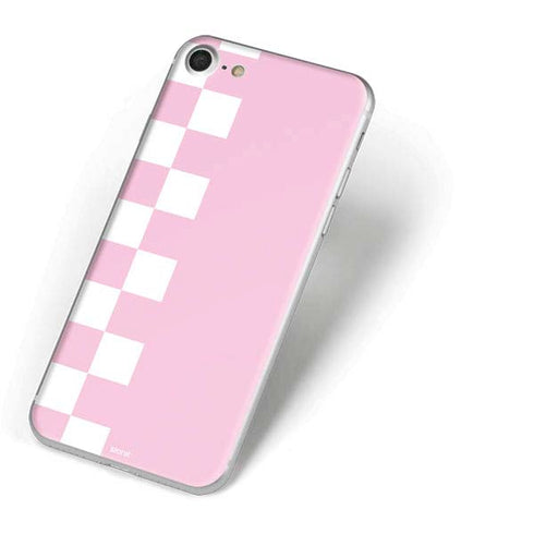 Pink and White Checkerboard iPhone 7 Skin
