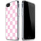 Pink and White Checkerboard iPhone SE (2nd & 3rd Gen) Clear Case