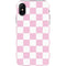 Pink and White Checkerboard iPhone X Pro Case