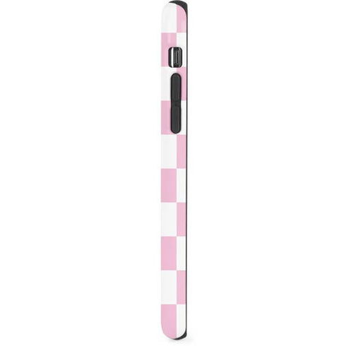 Pink and White Checkerboard iPhone X Pro Case