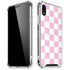 Pink and White Checkerboard iPhone XR Clear Case