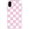 Pink and White Checkerboard iPhone XR Pro Case