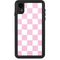 Pink and White Checkerboard iPhone XR Waterproof Case
