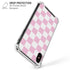 Pink and White Checkerboard iPhone XS Max Clear Case