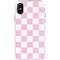 Pink and White Checkerboard iPhone XS Pro Case