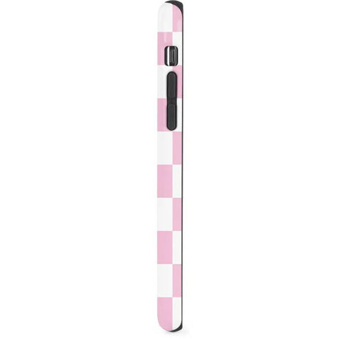 Pink and White Checkerboard iPhone XS Pro Case