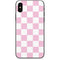 Pink and White Checkerboard iPhone XS Skin
