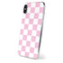 Pink and White Checkerboard iPhone XS Skin