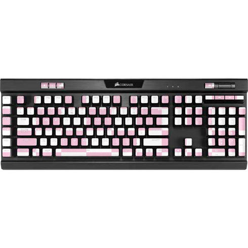Pink and White Checkerboard K95 RGB PLATINUM Mechanical Gaming Keyboard Skin