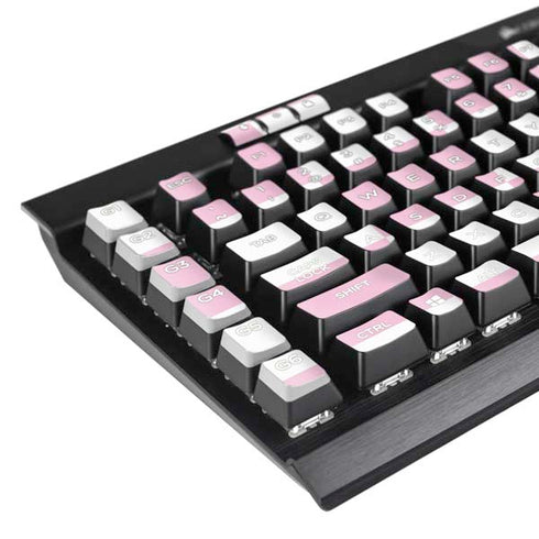Pink and White Checkerboard K95 RGB PLATINUM Mechanical Gaming Keyboard Skin