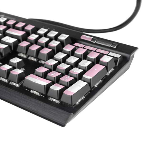 Pink and White Checkerboard K95 RGB PLATINUM Mechanical Gaming Keyboard Skin