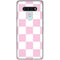 Pink and White Checkerboard LG Stylo 6 Clear Case