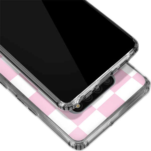 Pink and White Checkerboard LG Stylo 6 Clear Case