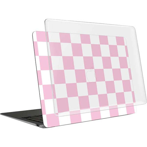 Pink and White Checkerboard MacBook Air 13in (2020) Case plus Skin