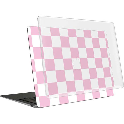 Pink and White Checkerboard MacBook Air 13in M1 (2021) Case plus Skin