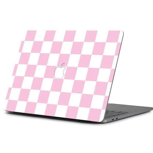 Pink and White Checkerboard Apple MacBook Pro 13-inch Skin