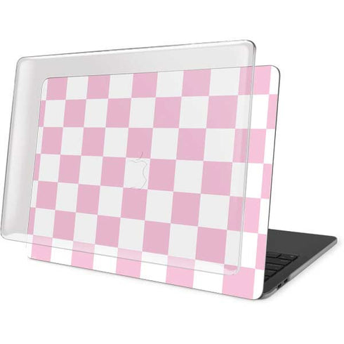 Pink and White Checkerboard MacBook Pro 13in (2020) Case plus Skin