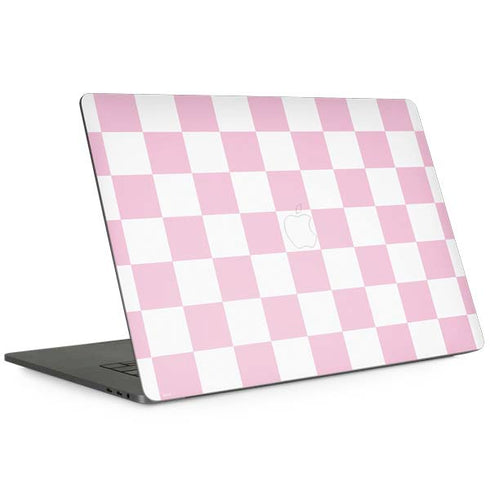 Pink and White Checkerboard Apple MacBook Pro 15-inch Skin