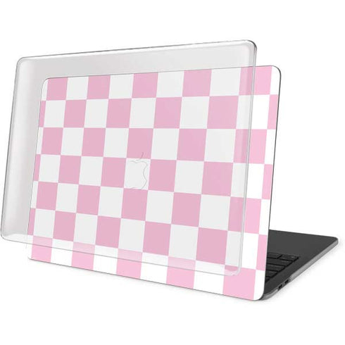 Pink and White Checkerboard MacBook Pro 15in (2016-19) Case plus Skin