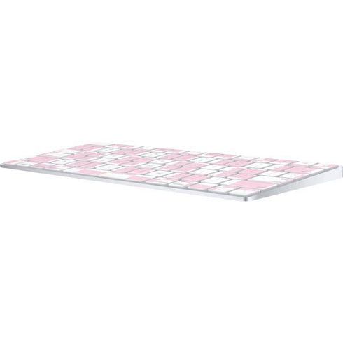 Pink and White Checkerboard Magic Keyboard Skin
