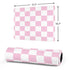 Pink and White Checkerboard Gaming Mouse Pad