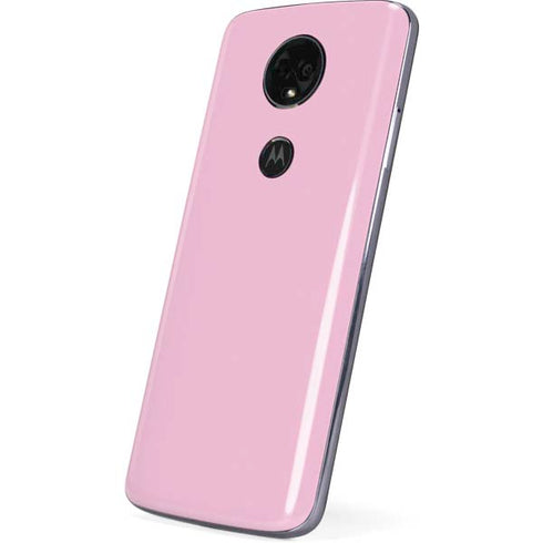 Pink and White Checkerboard Moto E5 Plus Skin