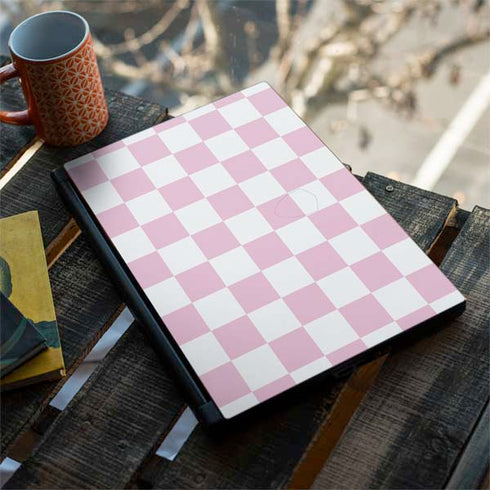 Pink and White Checkerboard MSI GS65 Stealth Laptop Skin