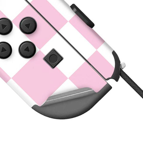 Pink and White Checkerboard Nintendo Joy-Con (L/R) Controller Skin