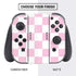 Pink and White Checkerboard Nintendo Switch Bundle Skin