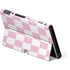 Pink and White Checkerboard Nintendo Switch OLED (2021) Skin