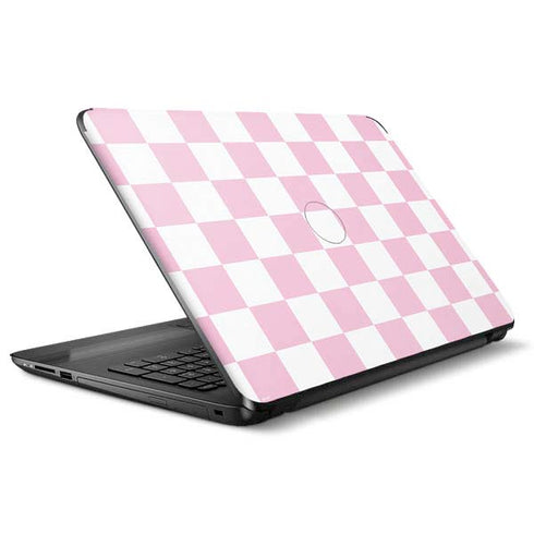Pink and White Checkerboard HP Notebook Skin