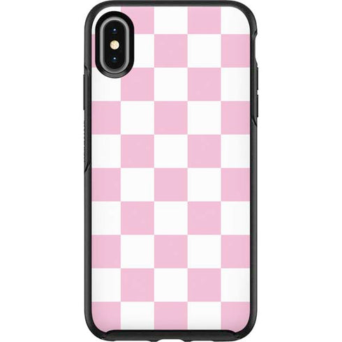 Pink and White Checkerboard Otterbox Symmetry iPhone Skin