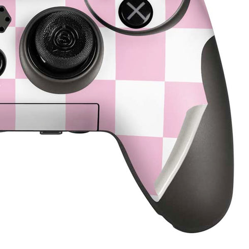 Pink and White Checkerboard PlayStation Scuf Vantage 2 Controller Skin