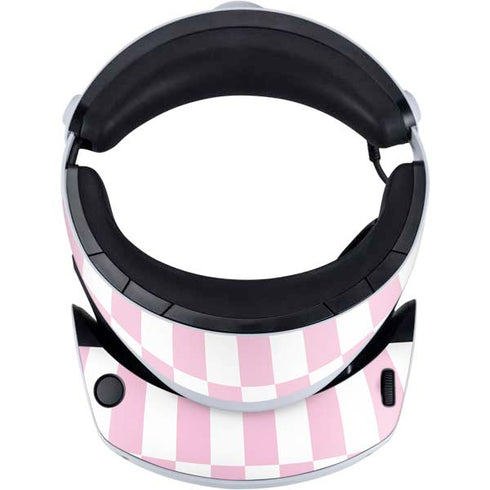 Pink and White Checkerboard PlayStation VR2 Skin