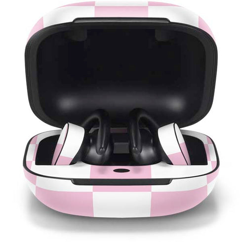 Pink and White Checkerboard PowerBeats Pro Skin