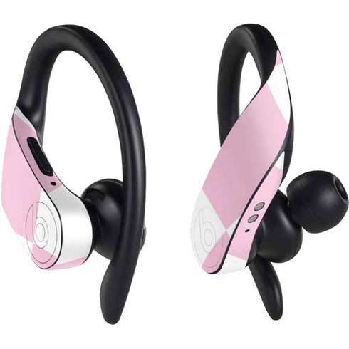 Pink and White Checkerboard PowerBeats Pro Skin