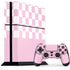 Pink and White Checkerboard PS4 Console and Controller Bundle Skin