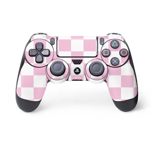 Pink and White Checkerboard PS4 Controller Skin