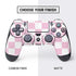 Pink and White Checkerboard PS4 Controller Skin