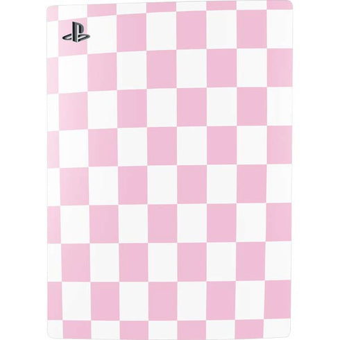 Pink and White Checkerboard PS5 Console Skin
