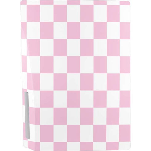 Pink and White Checkerboard PS5 Console Skin