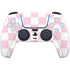 Pink and White Checkerboard PS5 Controller Skin