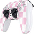Pink and White Checkerboard PS5 Controller Skin