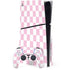 Pink and White Checkerboard PS5 Slim Disk Bundle Skin