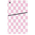 Pink and White Checkerboard PS5 Slim Disk Bundle Skin