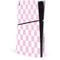 Pink and White Checkerboard PS5 Slim Disk Console Skin